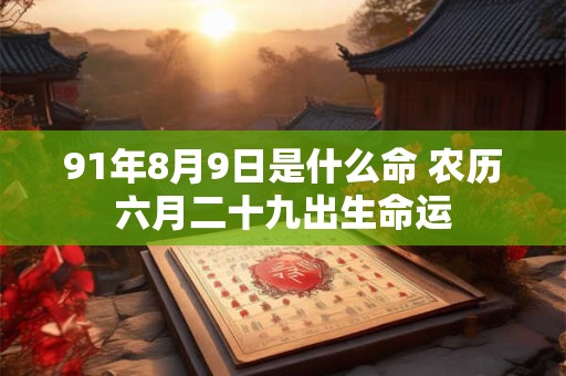 91年8月9日是什么命 农历六月二十九出生命运