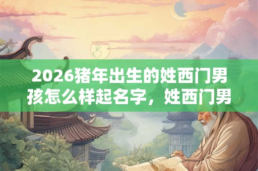 2026猪年出生的姓西门男孩怎么样起名字,姓西门男孩好名推荐 2026猪年出生的姓西门男孩怎么样起名字,姓西门男孩好名推荐