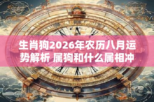 生肖狗2026年农历八月运势解析 属狗和什么属相冲 生肖狗2026年农历八月运势解析 属狗和什么属相冲