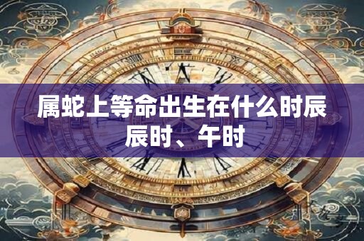 属蛇上等命出生在什么时辰 辰时、午时