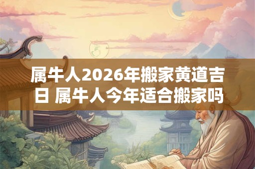 属牛人2026年搬家黄道吉日 属牛人今年适合搬家吗 属牛人2026年搬家黄道吉日 属牛人今年适合搬家吗