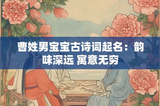 曹姓男宝宝古诗词起名：韵味深远 寓意无穷