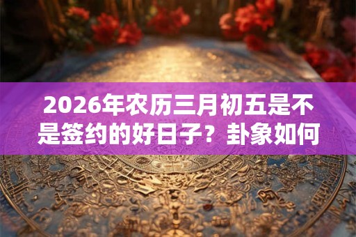 2026年农历三月初五是不是签约的好日子?卦象如何? 2026年农历三月初五是不是签约的好日子?卦象如何?