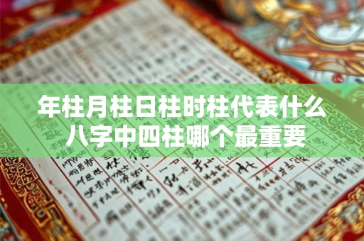年柱月柱日柱时柱代表什么 八字中四柱哪个最重要 年柱月柱日柱时柱代表什么 八字中四柱哪个最重要