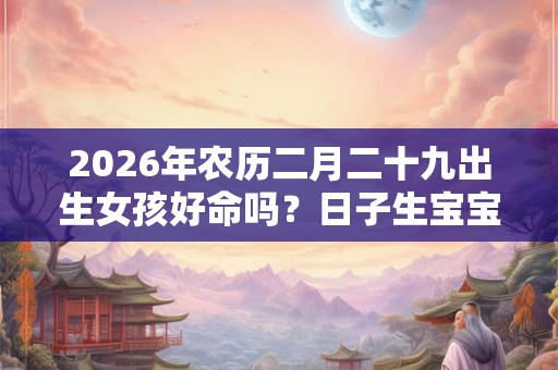2026年农历二月二十九出生女孩好命吗?日子生宝宝好吗? 2026年农历二月二十九出生女孩好命吗?日子生宝宝好吗?