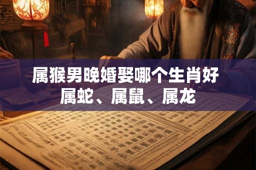 属猴男晚婚娶哪个生肖好 属蛇、属鼠、属龙