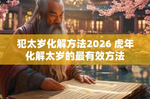 犯太岁化解方法2026 虎年化解太岁的最有效方法