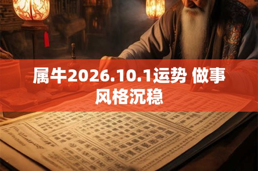 属牛2026.10.1运势 做事风格沉稳 属牛2026.10.1运势 做事风格沉稳