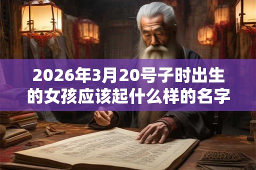 2026年3月20号子时出生的女孩应该起什么样的名字