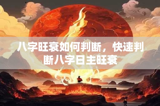 八字旺衰如何判断，快速判断八字日主旺衰