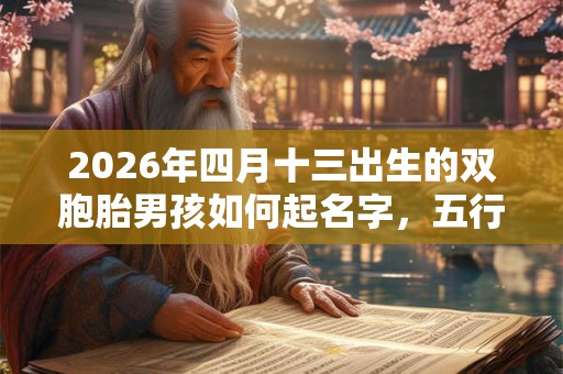 2026年四月十三出生的双胞胎男孩如何起名字，五行属什么
