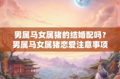男属马女属猪的结婚配吗？男属马女属猪恋爱注意事项