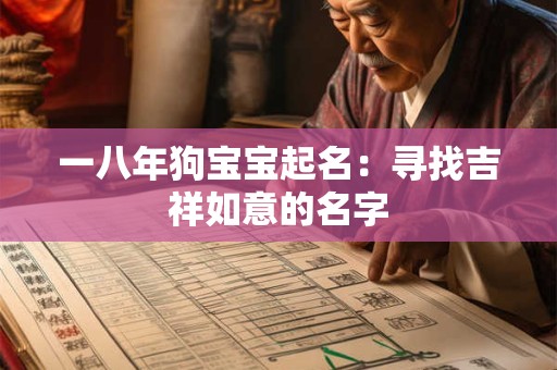 一八年狗宝宝起名：寻找吉祥如意的名字