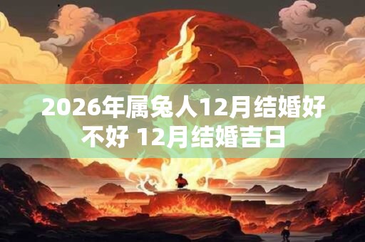2026年属兔人12月结婚好不好 12月结婚吉日