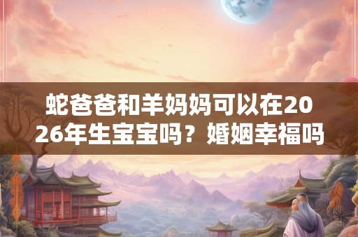 蛇爸爸和羊妈妈可以在2026年生宝宝吗？婚姻幸福吗？