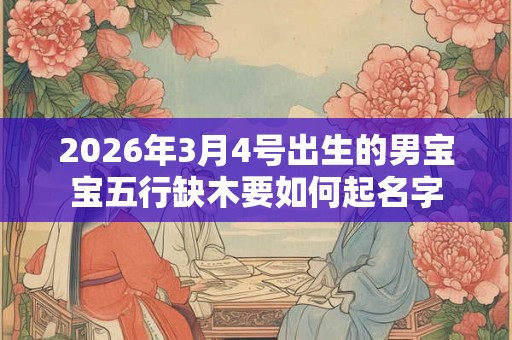 2026年3月4号出生的男宝宝五行缺木要如何起名字 2026年3月4号出生的男宝宝五行缺木要如何起名字