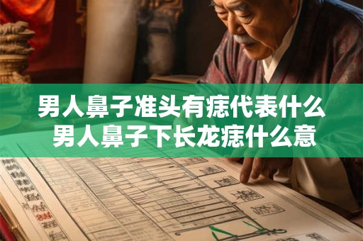 男人鼻子准头有痣代表什么 男人鼻子下长龙痣什么意思