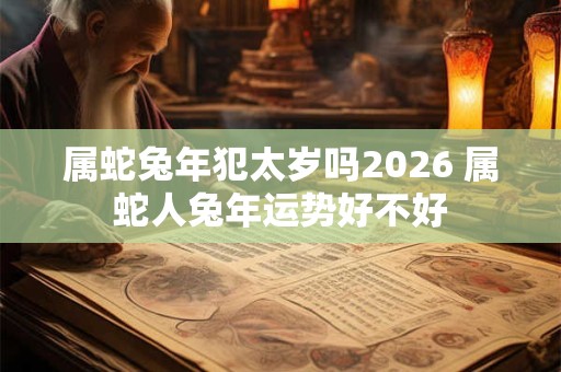 属蛇兔年犯太岁吗2026 属蛇人兔年运势好不好