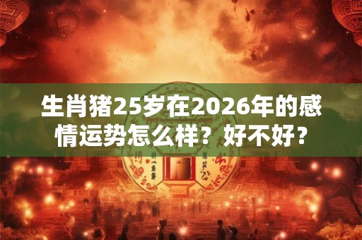 生肖猪25岁在2026年的感情运势怎么样?好不好? 生肖猪25岁在2026年的感情运势怎么样?好不好?