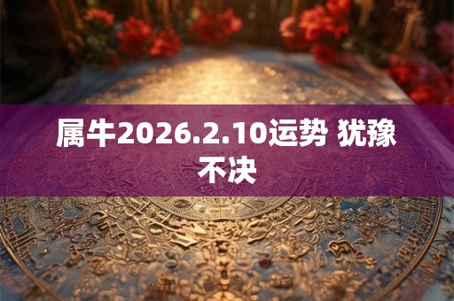 属牛2026.2.10运势 犹豫不决