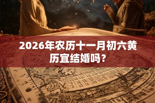 2026年农历十一月初六黄历宜结婚吗? 2026年农历十一月初六黄历宜结婚吗?
