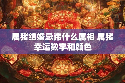 属猪结婚忌讳什么属相 属猪幸运数字和颜色