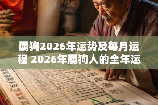 属狗2026年运势及每月运程 2026年属狗人的全年运势