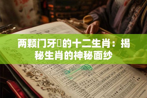 两颗门牙霷的十二生肖：揭秘生肖的神秘面纱