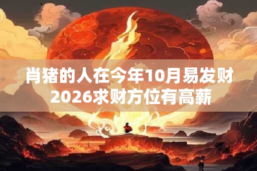肖猪的人在今年10月易发财 2026求财方位有高薪 肖猪的人在今年10月易发财 2026求财方位有高薪