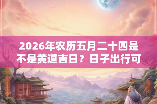 2026年农历五月二十四是不是黄道吉日?日子出行可以吗? 2026年农历五月二十四是不是黄道吉日?日子出行可以吗?