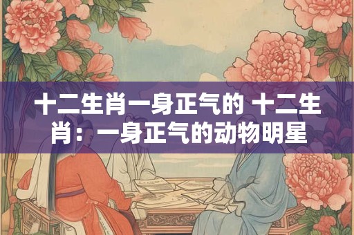 十二生肖一身正气的 十二生肖：一身正气的动物明星