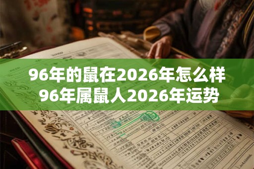 96年的鼠在2026年怎么样 96年属鼠人2026年运势 96年的鼠在2026年怎么样 96年属鼠人2026年运势