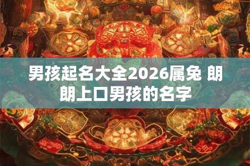 男孩起名大全2026属兔 朗朗上口男孩的名字 男孩起名大全2026属兔 朗朗上口男孩的名字