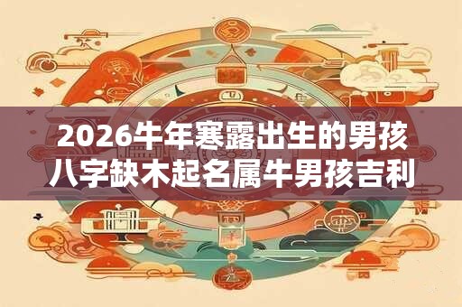 2026牛年寒露出生的男孩八字缺木起名属牛男孩吉利的名字 2026牛年寒露出生的男孩八字缺木起名属牛男孩吉利的名字