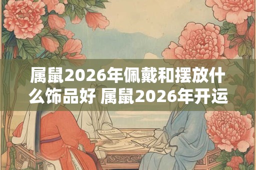 属鼠2026年佩戴和摆放什么饰品好 属鼠2026年开运吉祥物