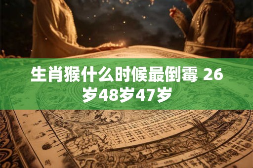生肖猴什么时候最倒霉 26岁48岁47岁 生肖猴什么时候最倒霉 26岁48岁47岁