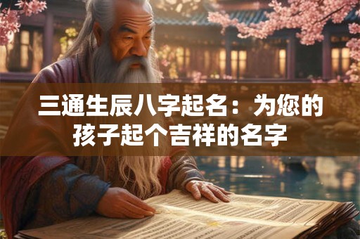 三通生辰八字起名:为您的孩子起个吉祥的名字 三通生辰八字起名:为您的孩子起个吉祥的名字