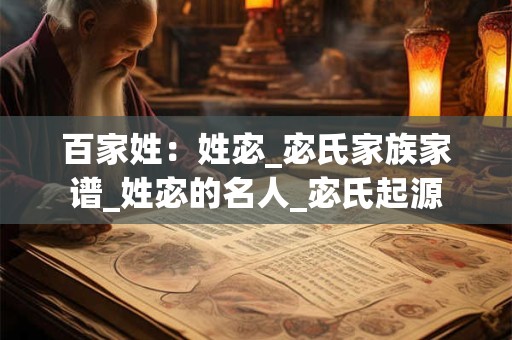 百家姓：姓宓_宓氏家族家谱_姓宓的名人_宓氏起源