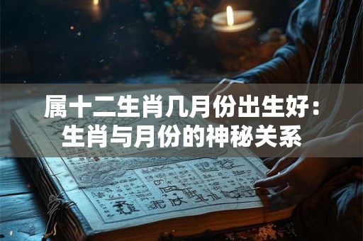 属十二生肖几月份出生好：生肖与月份的神秘关系