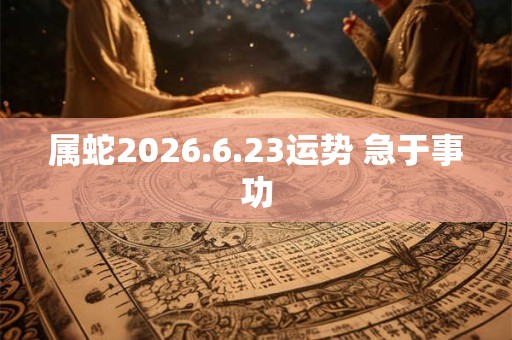 属蛇2026.6.23运势 急于事功
