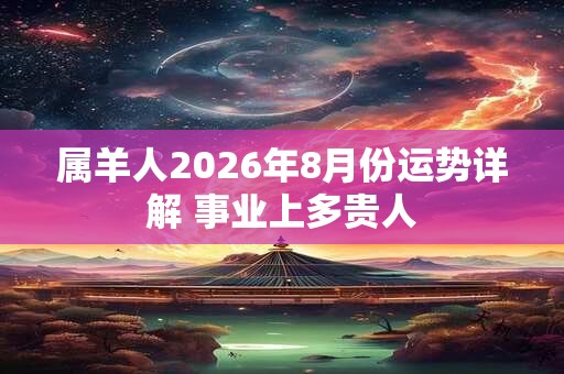 属羊人2026年8月份运势详解 事业上多贵人