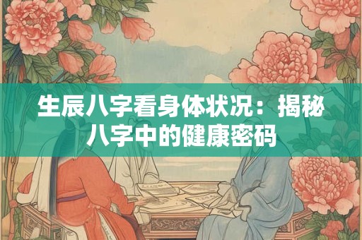 生辰八字看身体状况：揭秘八字中的健康密码