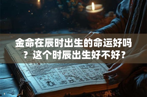 金命在辰时出生的命运好吗？这个时辰出生好不好？