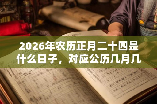 2026年农历正月二十四是什么日子，对应公历几月几号？