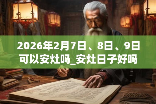2026年2月7日、8日、9日可以安灶吗_安灶日子好吗