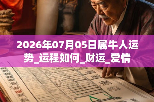 2026年07月05日属牛人运势_运程如何_财运_爱情