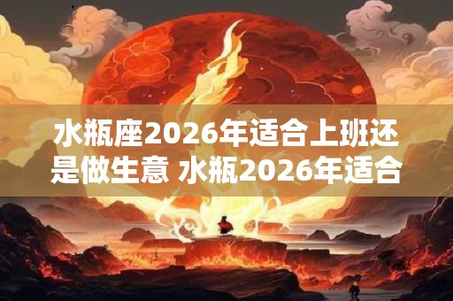 水瓶座2026年适合上班还是做生意 水瓶2026年适合创业吗 水瓶座2026年适合上班还是做生意 水瓶2026年适合创业吗