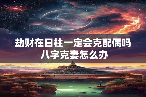 劫财在日柱一定会克配偶吗 八字克妻怎么办
