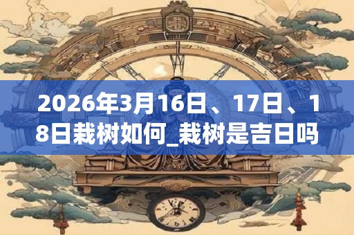 2026年3月16日、17日、18日栽树如何_栽树是吉日吗