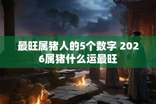 最旺属猪人的5个数字 2026属猪什么运最旺